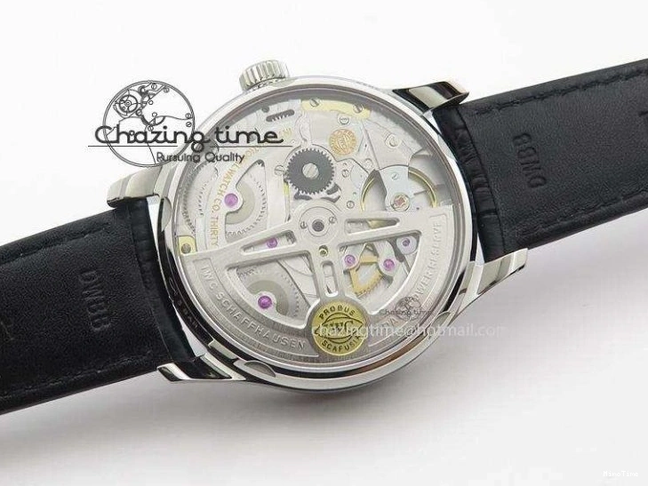 MIROTIME 0412 Practical Portuguese Real PR IW500109 ZF 1:1 Best Edition Black Dial On Black Leather Strap A52010 V 7308